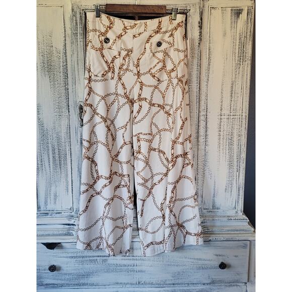 Anthropologie Maeve Printed Palazzo Pants - New Size 8 - Picture 5 of 6